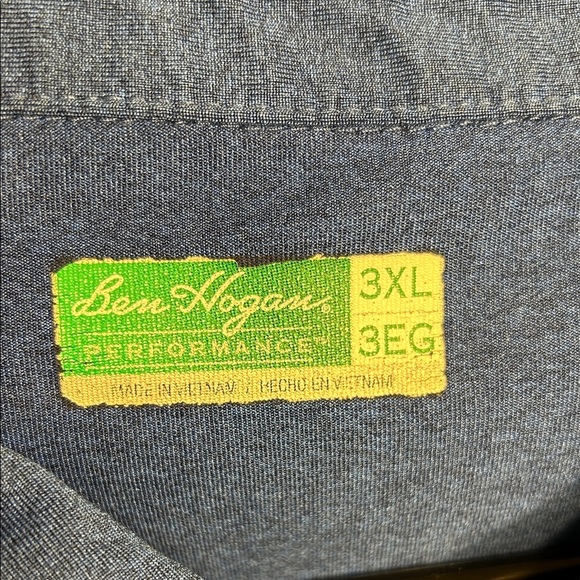 Ben Hogan Performance Men’s Two-Tone Blue Polo Shirt - Picture 3 of 6